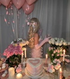 30 Pink Birthday, Pink Party Decorations Aesthetic, Aesthetic Decoration For Birthday, Sweet 16 Color Ideas, 17 Birthday Decor, 12 Birthday Ideas Girl, 21 Bday Theme Ideas, Sweet 16 Birthday Decorations, 17 Birthday Ideas Decoration