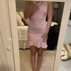 Pink Cocktail Dress With Ruffle Bottoms. Never Worn But No Tags. Fits More Like A Small Dresses For Hoco, Pink Cocktail, Pink Cocktail Dress, Pink Dresses, Fit Dress, Fitted Dress, Pink Dress, Pink Ladies, Colorful Dresses