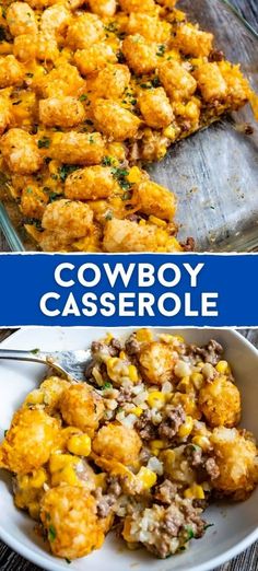 cowboy casserole is an easy side dish that's ready in less than 30 minutes