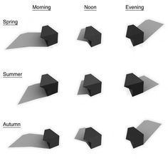 the different shapes and sizes of black cubes are shown in this graphic style, which includes