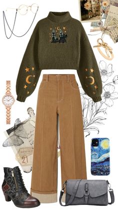 Eccentric Jewel Tone Outfit Outfit Shuffles, Your Aesthetic, Connect With People, Creative Energy, Energy, Green, Pants, Trousers