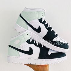 Nike Custom Air Jordan 1 Mid Sneakers Hand Painted With Leather Paint And Coated Waterproof New With Box Options To Buy Are Already Converted In Women’s Sizes !!! Size 4y- Women’s 5.5 Size 4.5y- Women’s 6 Size 5y- Women’s 6.5 Size 5.5y- Women’s 7 Size 6y- Women’s 7.5 Size 6.5y- Women’s 8 Size 7y- Women’s 8.5 Custom Jordan 1 Mid, Custom Air Jordan 1, Nike Custom, Custom Jordans, Nike Air Max Excee, Nike Air Jordan 1 Mid, Costume Shoes, Leather Paint, Custom Nikes