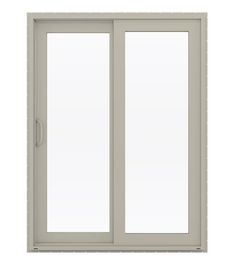 an open sliding glass door on a white background