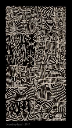 an abstract drawing in black and white on a black background with the word love written across it