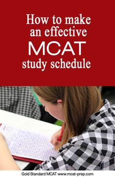 a girl writing in a notebook with the words how to make an effective mcat study schedule