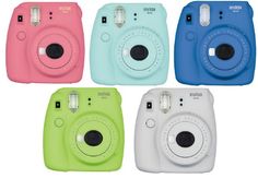 an instax camera with four different colors