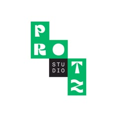 two green and black square logos with the words rou dio on them in different languages