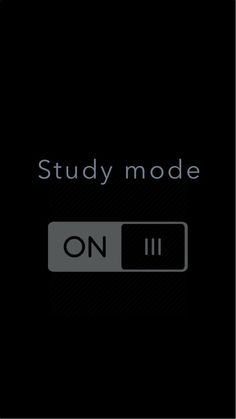 the text study mode on is displayed above an image of a black background with white letters