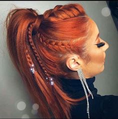 Viking Hair, Long Red Hair, Work Hairstyles, Hairstyles Black, Long Red, Cool Hair Color