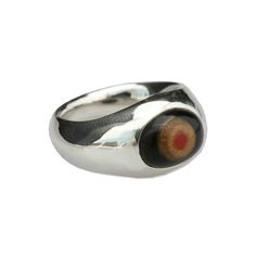 Silver with cold enamel stone. Bat Eyes, Cold Enamel, Christmas 2023, Signet Ring, Rings For Men, Ring, Stone, 10 Things, Silver