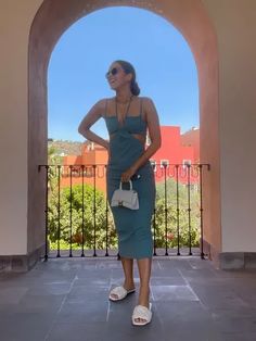 Spring vacation outfit inspo. I love all of the cut outs on this maxi dress! Easy to dress up or down too. I'm wearing a size S. // vacation outfit, revolve outfits, beach vacation, resort wear, spring dress, vacation dress Mexico Summer Outfits, Mexico Summer, Resort Outfits