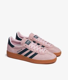 The HANDBALL SPEZIAL W  item   by  adidas  which is part of the FA2023  campaign , has arrived || is now available at . Messi Shoes, Women's Handball, Cloud Pink, Adidas Handball, Adidas Sneakers Women, Shoe Wishlist, Adidas Shoes Women, Adidas Spezial, Shoe Inspo