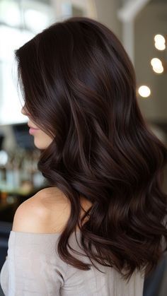 Rich Brunette Hair, Deep Brown Hair, Rich Brown Hair, Dark Chocolate Hair, Dark Chocolate Brown Hair, Balayage Ideas