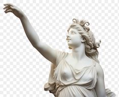 a statue of a woman holding her arm out to the side, with one hand in the air