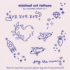 the cover art for minimal style tattoos by caramel phlance