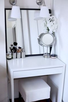 100+ Vabity Ideas direction ideas. (paid link) Dressing Table For Small Space, Simple Apartments, Small Bedroom Interior, Makeup Vanities, Simple Bathroom Designs, Room Vibes, Small Space Bedroom, Bedroom Desk, Ideas Casa