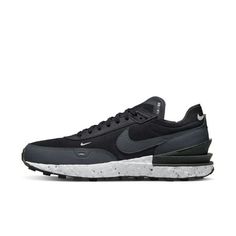 Men's Nike Waffle One Crater NN Black/Anthracite-Grey Frog-Volt Size: 8.5.  Gender: male.  Age Group: adult. Nike Training Shoes, Nike Force 1, Baby Walking Shoes, Nike Force, Nike Air Presto, Nike Waffle, Nike Blazers Mid, Nike Training, Mens Nike Air