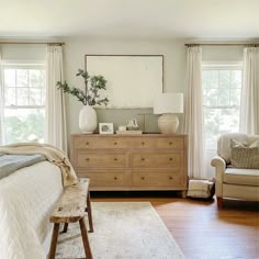 the bedroom is clean and ready to be used as a place for someone to relax