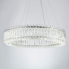 a large crystal chandelier hanging from the ceiling