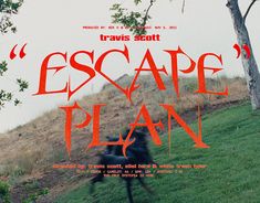 a movie poster for escape plan with an image of a man running up a hill