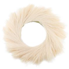 a white fur circle on a white background