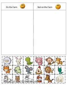 the farm worksheet for children to learn how to write and draw animals,