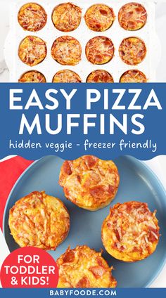 easy pizza muffins for toddlers and kids to make with the help of their mother