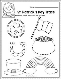 st patrick's day trace worksheet