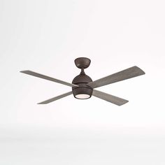 a ceiling fan with three blades on it