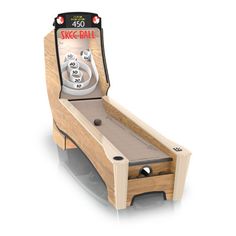 an image of a wooden arcade game machine