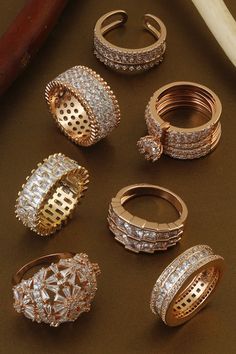 Gold Rings For Women Indian Simple, Simple Bridal Jewelry, Indian Bridal Jewelry Sets, Antique Jewellery Designs, Jewelry Set Design, Diamond Rings Design, Bridal Diamond Jewellery, Indian Jewellery Design Earrings