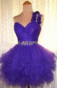 Homecoming Dress Purple, Junior Prom Dress, Graduation Guest Outfit, One Shoulder Homecoming Dress, Tulle Corset, Junior Prom, Purple Prom, Jr Prom, Cheap Homecoming Dresses