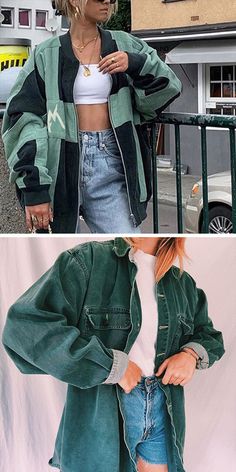 Look 80s, Tennis Skirt Outfit, Oversized Shirts, Womens Jackets Casual, Rock Punk, Trendy Fall Outfits, Streetwear Fashion Women, Indie Outfits, Mode Vintage