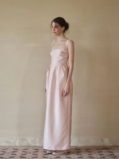 Tulip Dress - Dusty Pink | Maison Amory Elegant Silk Ball Gown Evening Dress, Elegant A-line Ball Gown With Lined Bodice, Elegant Formal Gown With Fitted Bodice, Elegant Ball Gown With Boned Bodice For Gala, Elegant Floor-length Silk Ball Gown, Elegant A-line Gown With Boned Bodice, Elegant Gala Ball Gown With Lined Bodice, Elegant Sleeveless Pink Wedding Dress, Elegant Ball Gown With Lined Bodice For Gala