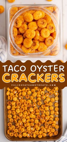 These Taco Oyster Crackers are an easy appetizer for a party with the perfect amount of zip. This tasty snack recipe is a great addition to your easy Gameday recipes or football party food ideas! Save this pin! Savory Oyster Crackers Recipe, Salty Party Snacks Appetizers, Snacks For Men At Work, Togo Snack Ideas, Mix Snack Recipes, Food To Bring To The Lake, Cajun Oyster Crackers, Trivia Night Snacks Easy, Oyster Cracker Recipes Seasoned