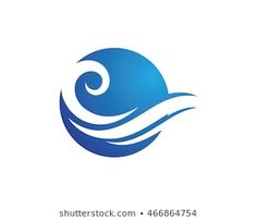 the logo for an ocean company with waves and water splashes on top of it