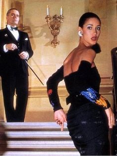 Marpessa! (with Karl Lagerfeld) 90s Glamour, Anna Piaggi, Karl Lagerfeld Fashion, Monsieur Madame, Chanel Haute Couture, Bob Mackie