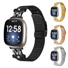 For Fitbit Sense Versa 3 4 Stainless Steel Mesh Wrist Watch Band Strap Bracelet Features: ● 100% Brand new and high quality. ● Material: Stainless Steel ● Colors: 4 colors for choose. ● Wrist Size: Free Size can be adjustable easily according to individual wrist. Package includes: 1x Stainless Steel Mesh Band ONLY !!! (PS:The Watch in Pictures are Not Include) Fitbit Versa 2 Bracelet, Fitbit Versa 4, Wrist Bracelet, Band Pictures, Stainless Steel Mesh, Steel Mesh, Watch Strap, Watch Band, Accessories Watches