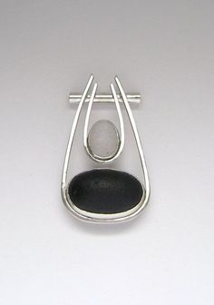 Jewelry Design Inspiration, Metal Clay Jewelry, Sea Glass Pendant, Contemporary Jewelry, Modern Jewelry