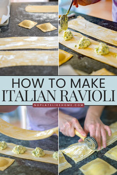 How to Make Italian Ravioli How To Make Homemade Ravioli, Meat Ravioli Filling, Ravioli Pasta Dough, Easy Ravioli Recipe, Ricotta Ravioli Recipe, Italian Sunday Dinner, Ravioli Dough Recipe, Homemade Ravioli Filling, Spinach Ricotta Ravioli