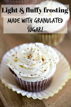 the best no - powdered sugar vanilla buttercream is made with only 3 ingredients