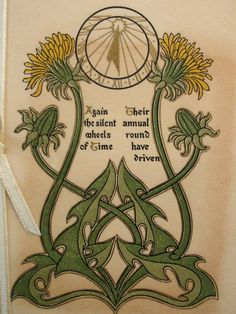 an image of a book with flowers and a wheel in the background, on which there is a poem written