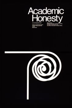 a black and white poster with the words'academy honesty'written in white on it