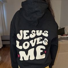 Custom Made Jesus Loves Me Hoodie Gildan Sizes Small Medium Large Extra Large New Hoodies Great Gift Unisex Teens And Adults Jesus Sweater, Lime Green Shorts, Seersucker Pants, Nike Tennis Dress, Open Cardigan Sweater, Knit Turtleneck Sweater, Jesus Loves Me, Tennis Dress, Light Sweater