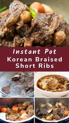 Instant Pot Korean Braised Short Ribs Galbijim Recipe, Korean Boneless Short Ribs Recipe, Instant Pot Galbi Jjim, Galbijjim Recipe, Korean Short Ribs Instant Pot, Shortribs Korean Instant Pot, Beef Short Ribs Instant Pot, Korean Beef Short Ribs Instant Pot, Pressure Cooker Braised Short Ribs