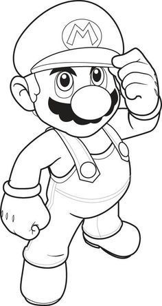 an image of mario coloring pages