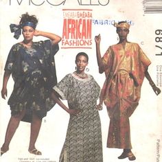 three african fashions are featured on the cover of a magazine called mocalls