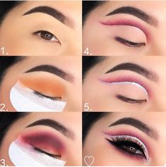 Double Cut Crease Eye Makeup, Best Eye Pencil, Crease Eye Makeup, Korean Trends, Eye Makeup Glitter, Cut Crease Eye Makeup, Cut Crease Eye, Make Up Tutorials, Eyeliner Eyeshadow