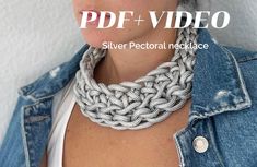 Unleash your creativity with our crochet necklace pattern and step-by-step video tutorial. This pattern allows you to craft a stunning silver necklace, perfect for adding a touch of elegance to your jewelry collection. Pattern Features: - Unique Design: Our pattern guides you through creating an exclusive design, ensuring a one-of-a-kind accessory. - Comprehensive Tutorial: Our video tutorial takes you through each step, making it suitable for all skill levels. - Versatile Style: This necklace complements a wide range of outfits, from casual to formal. Crochet Guide, Crochet Necklace Pattern, Necklace Patterns, Christmas Crochet Patterns, Motif Design, Chunky Necklace, Crochet For Beginners, Jewelry Patterns, Christmas Crochet