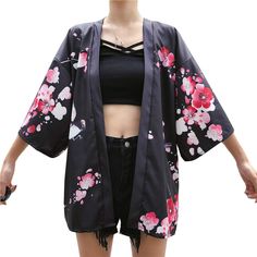 PRICES MAY VARY. One size: Bust--120 cm/ 47.2 in, Shoulder--62 cm/ 23.6 in, Length--73 cm/ 28.8 in Attention: only one size, please pay more attention on the size information carefully before you place an order Design: traditional kinomo style, soft and breathable fabric, special pattern printed,3/4 sleeves, loose and casual style Occasion: suitable for valentine, bridesmaid, hen night, Cosplay, wedding party, bridal shower, dance performance, daily wear. Perfect gift for wife, girlfriend, Mom, Printed Kimono Jacket, Island Outfit, Kimono Outfit, Zip Line, Casual Kimono, Harajuku Outfits, Pacific Islands, Outfits Streetwear, Style Japonais